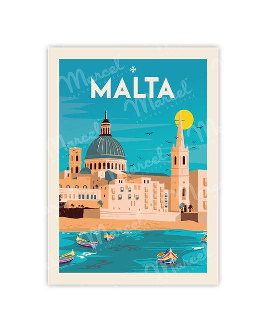 Postcard MALTA "Souvenirs from Valletta"