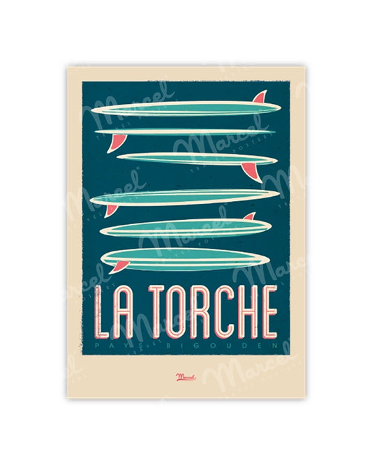 Postcard LA TORCHE "Surfboards"