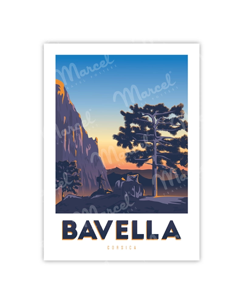 Carte Postale Vintage CORSICA Randonn e Bavella Marcel Travel Posters carte-postale-vintage-corsica-randonn-e-bavella-marcel-travel-posters