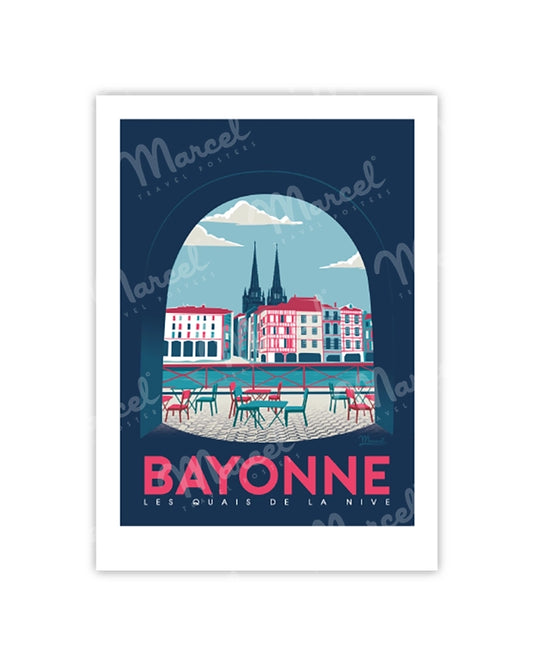 Postcard BAYONNE "Quays of Nive"