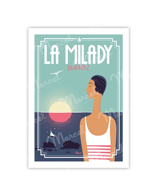 Postcard BIARRITZ "La Milady"