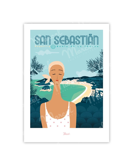 SAN SEBASTIAN Postcard "Bahia de la Concha"
