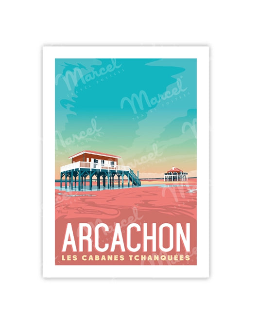 Postcard ARCACHON "The Cabins"