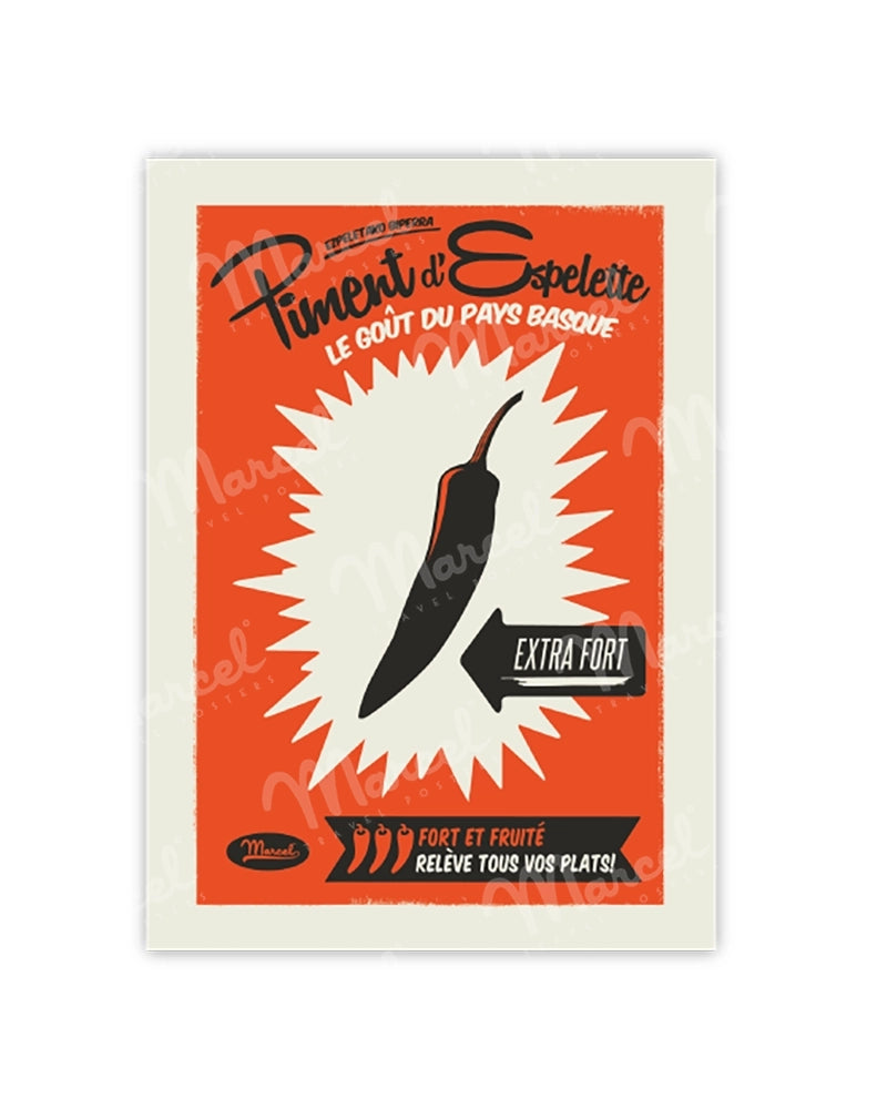 Carte Postale Vintage RECLAME Piment D Espelette Marcel Travel Posters carte-postale-vintage-reclame-piment-d-espelette-marcel-travel-posters