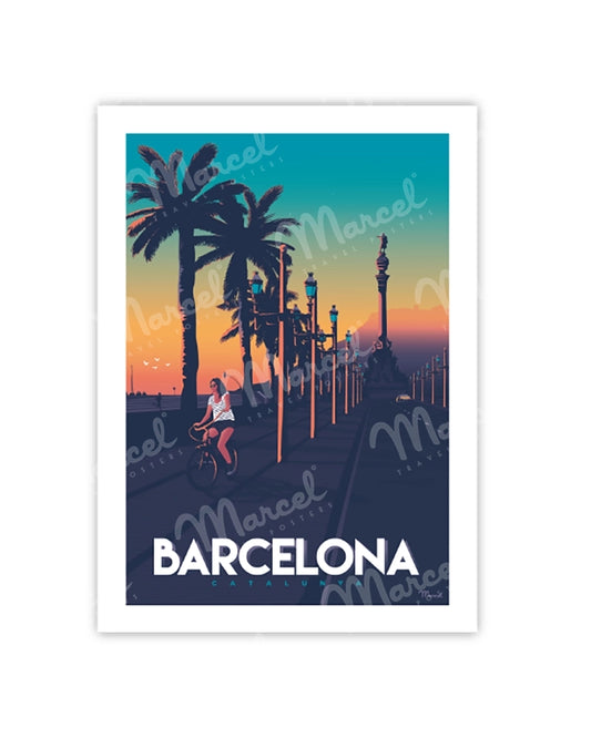 BARCELONA Postcard “Passeig de Colom”