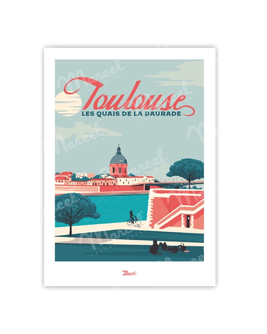 TOULOUSE Postcard "Quays of the Daurade"