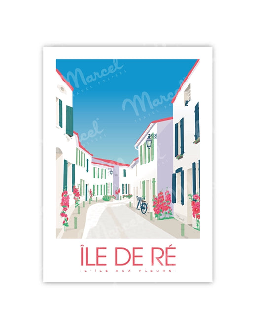 Carte Postale ÎLE DE RÉ "L'île aux fleurs"