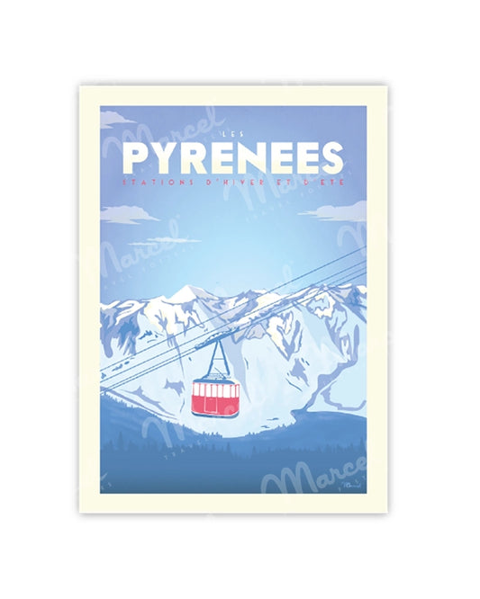 Postcard THE PYRENEES "Cable Car"