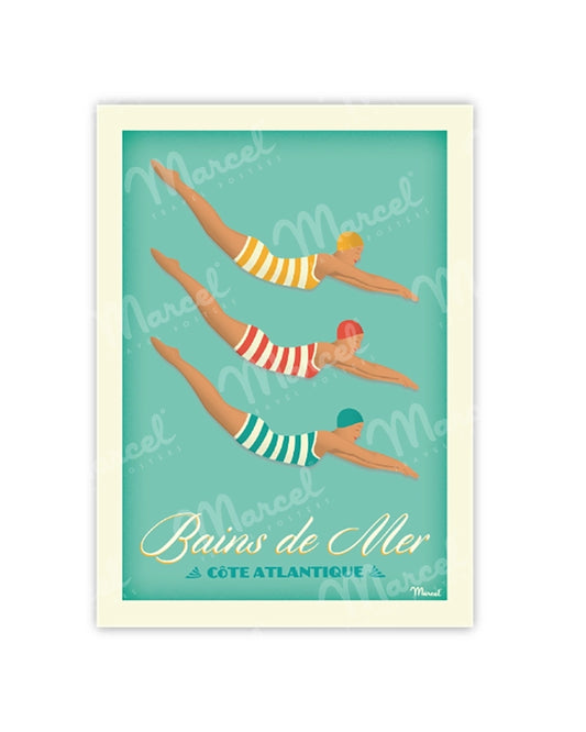 Postcard ATLANTIC COAST "Sea Baths"