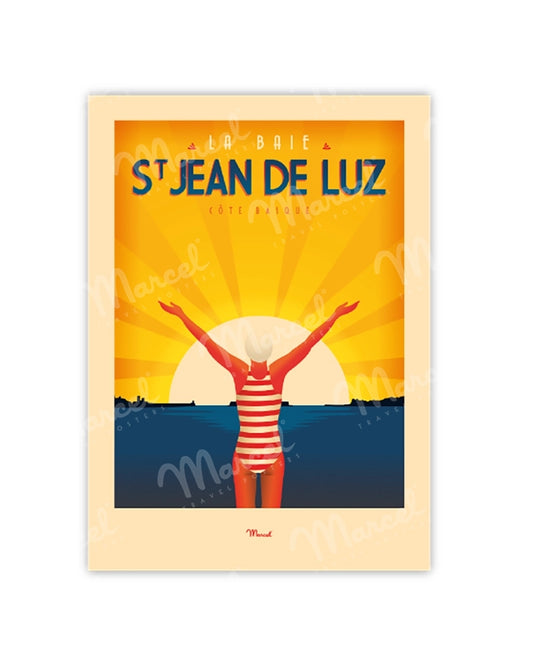 Postcard SAINT-JEAN-DE-LUZ "The Bather"