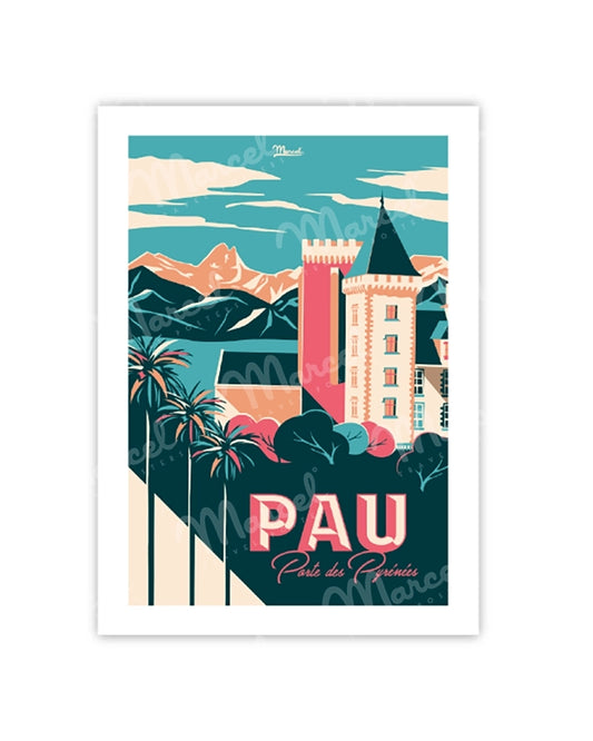 PAU Postcard "Gateway to the Pyrenees"