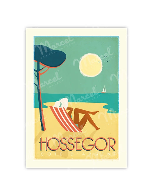 HOSSEGOR Postcard "Silver Coast"