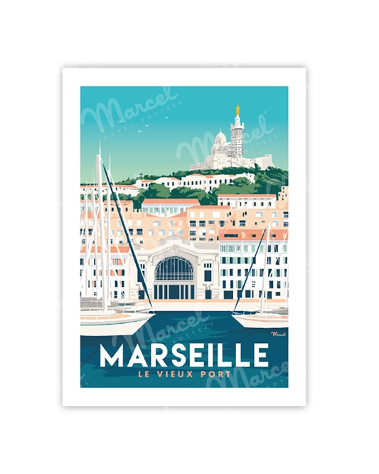 MARSEILLE Postcard "The Old Port"
