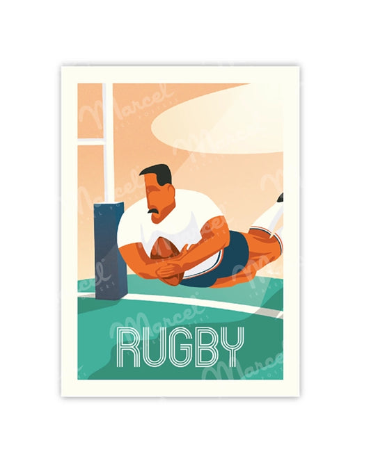 Carte Postale "Rugby"