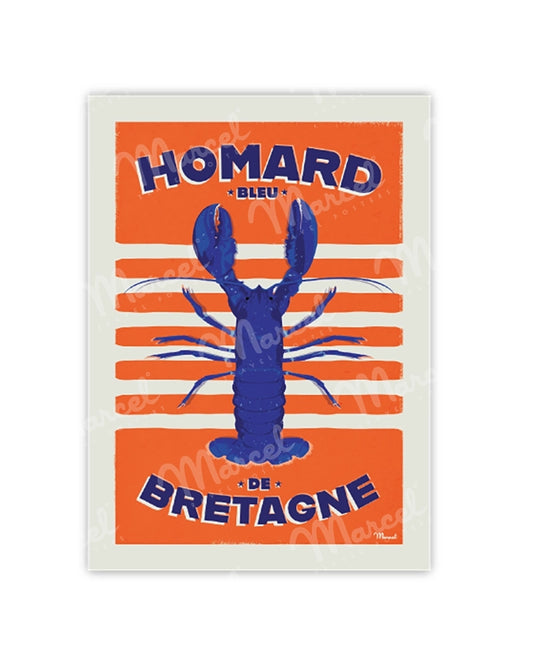 Postcard "Blue Lobster from BRITTANY"