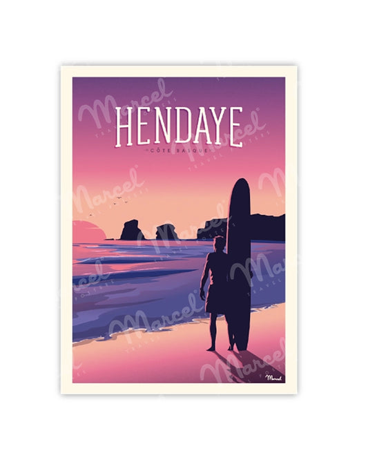 Postcard HENDAYE "The Two Twins"