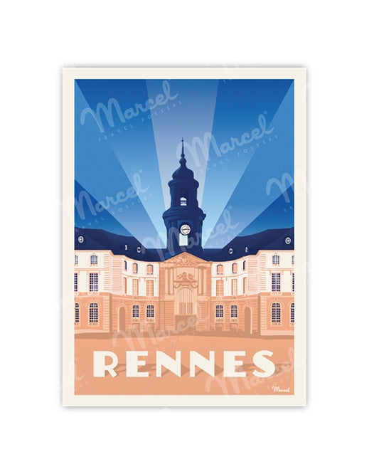 RENNES "City Hall" Postcard