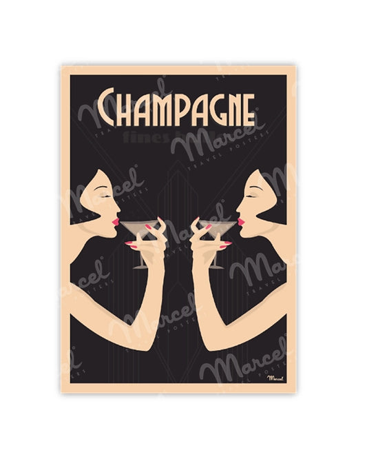 Champagne Postcard "Fines Bulles"