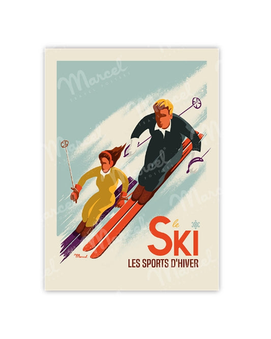 Ski Postcard "The Skiers"