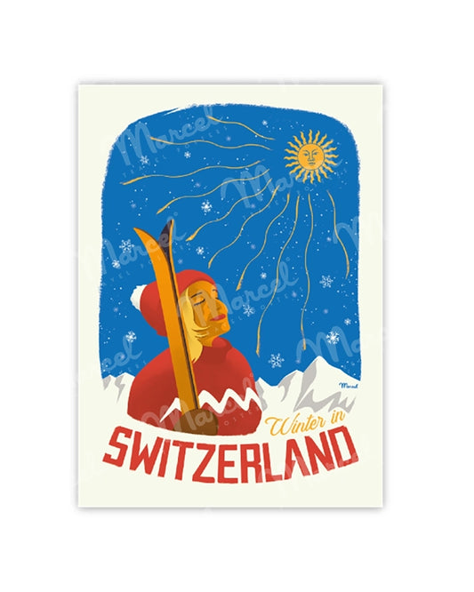 Postcard SWITZERLAND ''Winter in SWITZERLAND''