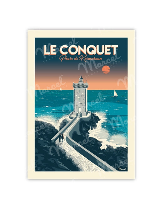 Postcard LE CONQUET ''Kermorvan Lighthouse''
