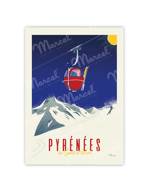 Postcard THE PYRENEES ''The Cable Car''