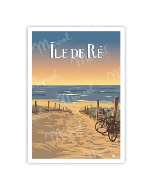 Carte Postale ÎLE DE RÉ "Bois-Plage"