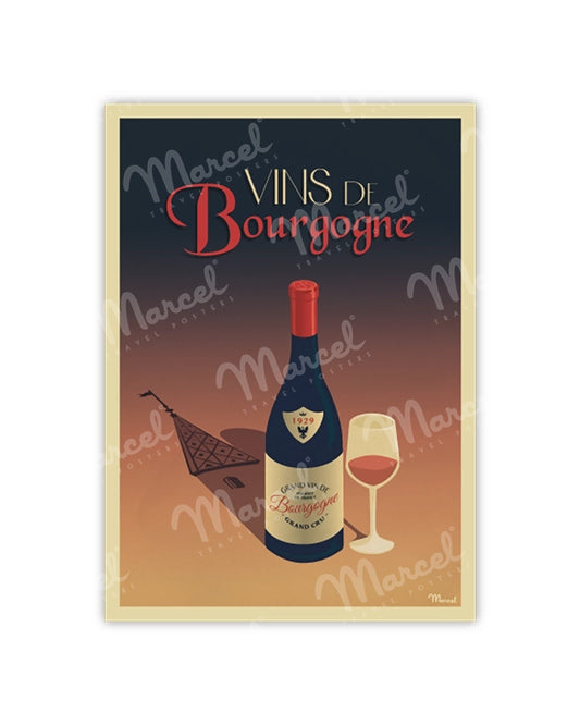 Postcard "Burgundy Wines"