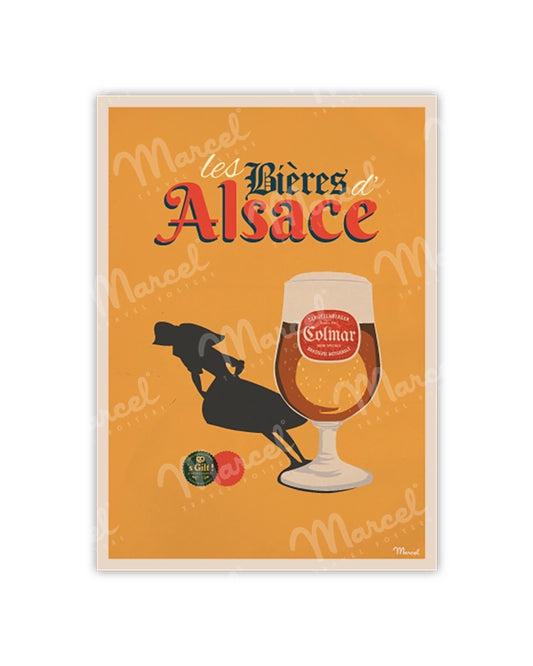 Postcard "Alsace Beers"