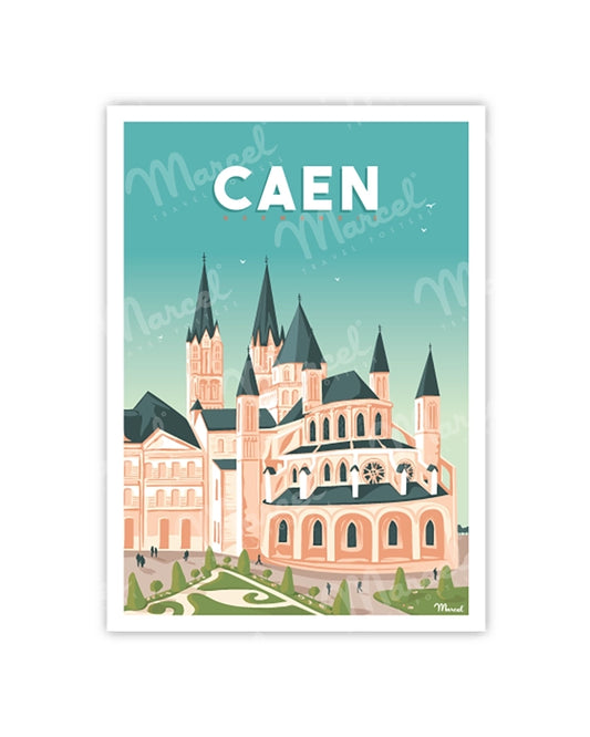 CAEN Postcard "The Men's Abbey"