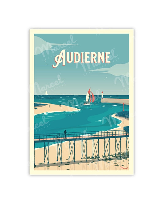 AUDIERNE Postcard "The Footbridge"