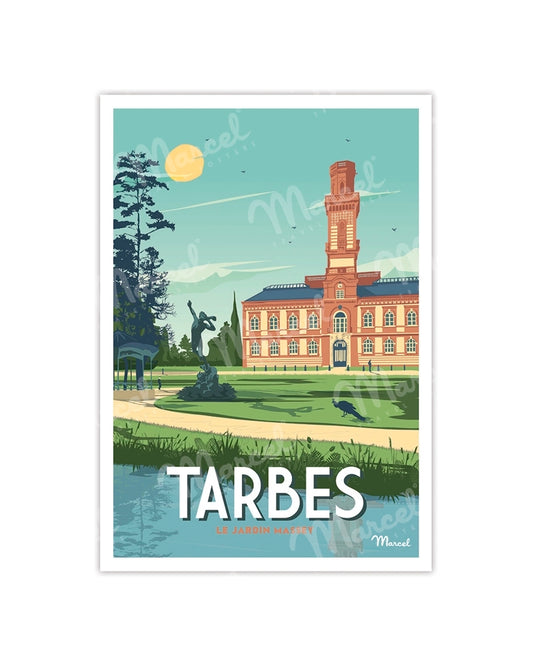 Postcard TARBES "The Massey Garden"