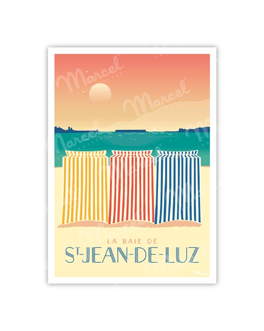 Postcard SAINT-JEAN-DE-LUZ "The Tents"