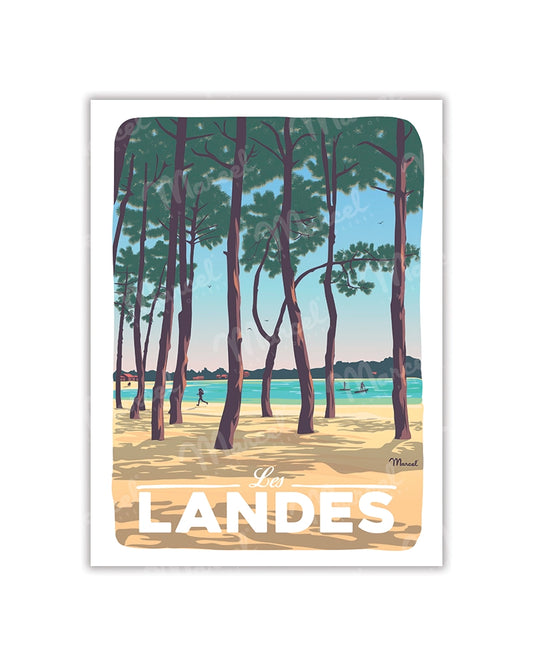 LANDES Postcard "By the Lake"