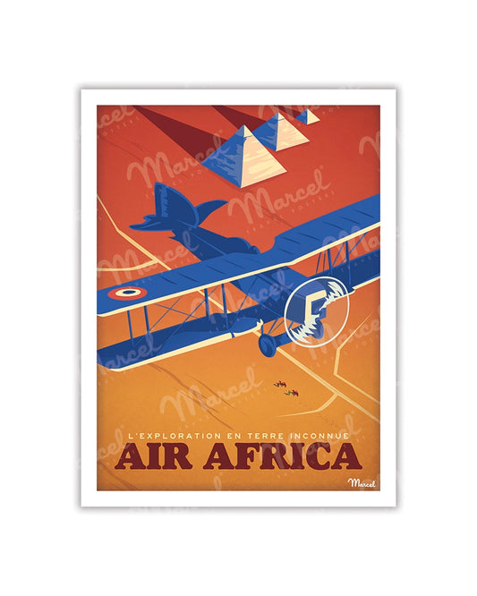 AIR AFRICA Postcard "Exploration in Unknown Land"