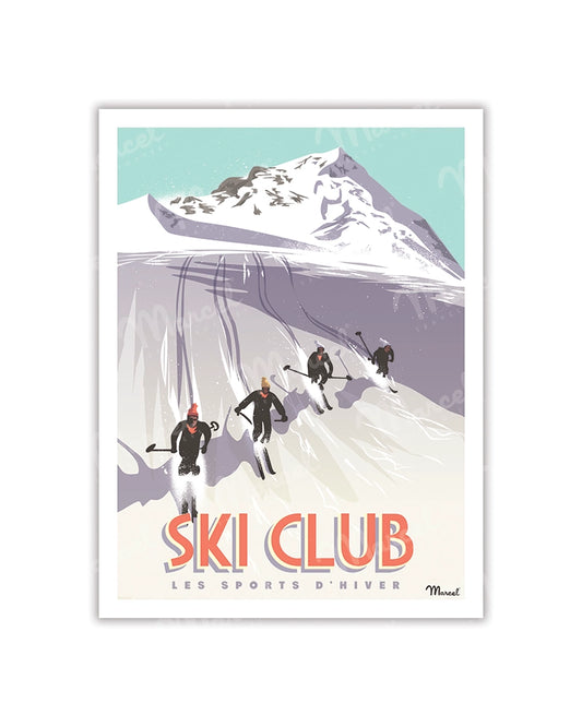 Carte Postale Ski Club