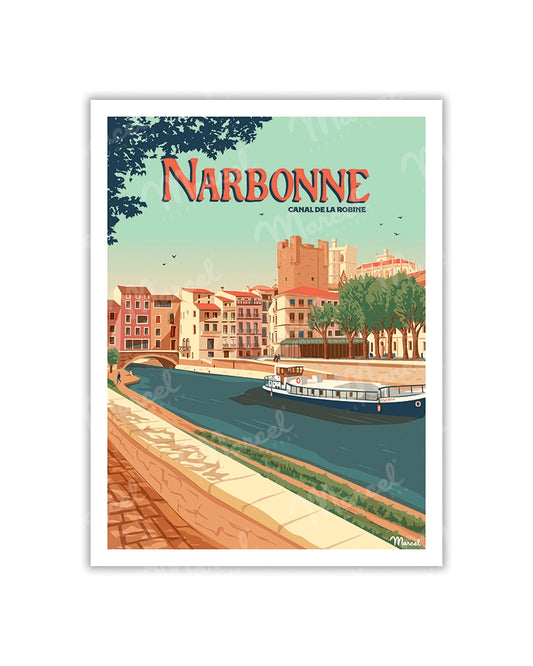 Postcard NARBONNE ''The Robine Canal''