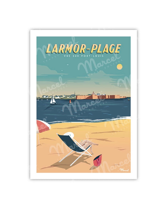 Postcard LARMOR-PLAGE ''View of Port-Louis''