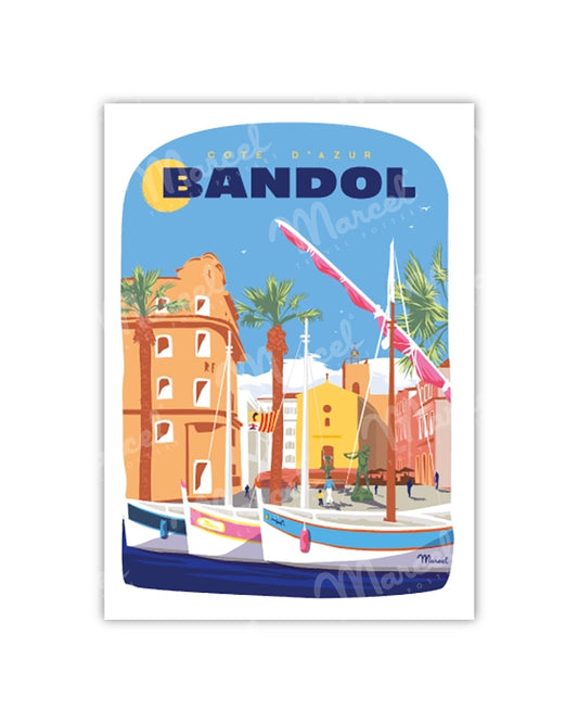 Postcard BANDOL "The Port"