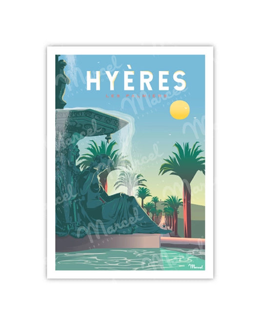 Postcard HYÈRES "The Palm Trees"