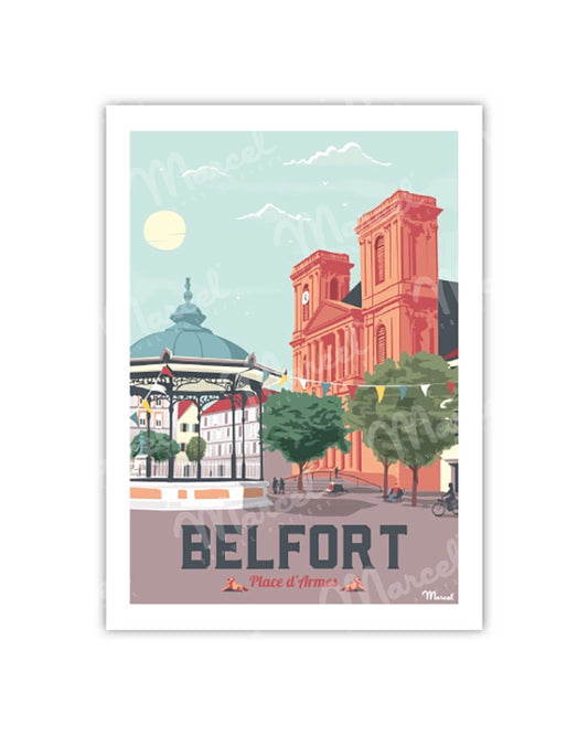 Postcard BELFORT "Place d'Armes"