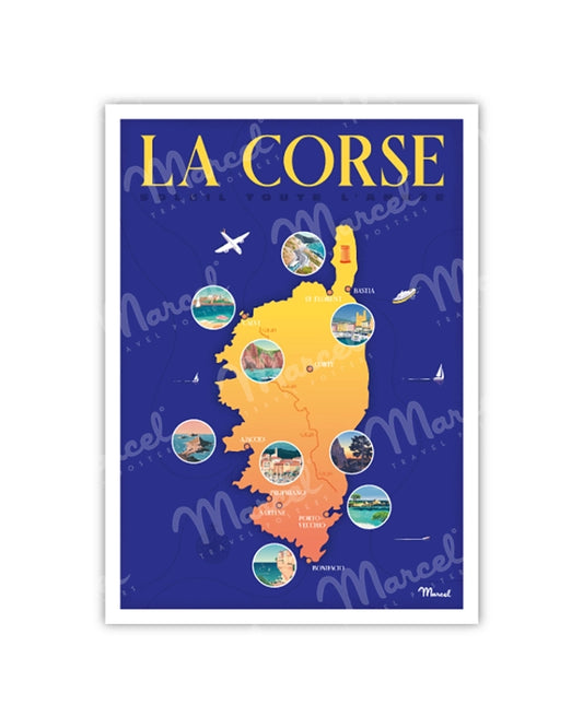 Postcard CORSICA "Plan"