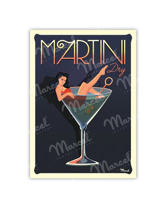 Martini Dry Postcard