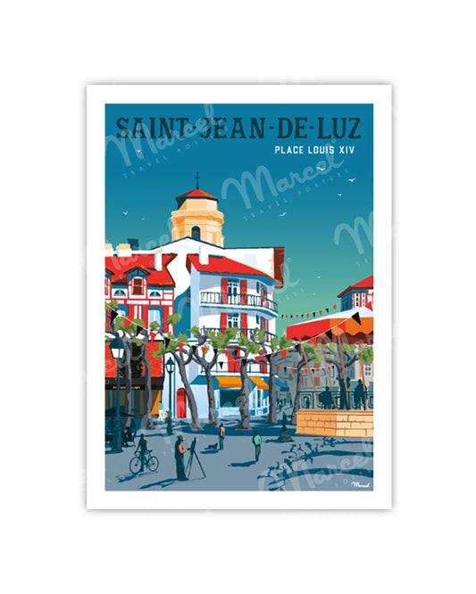 Postcard SAINT-JEAN-DE-LUZ "Place Louis XIV"