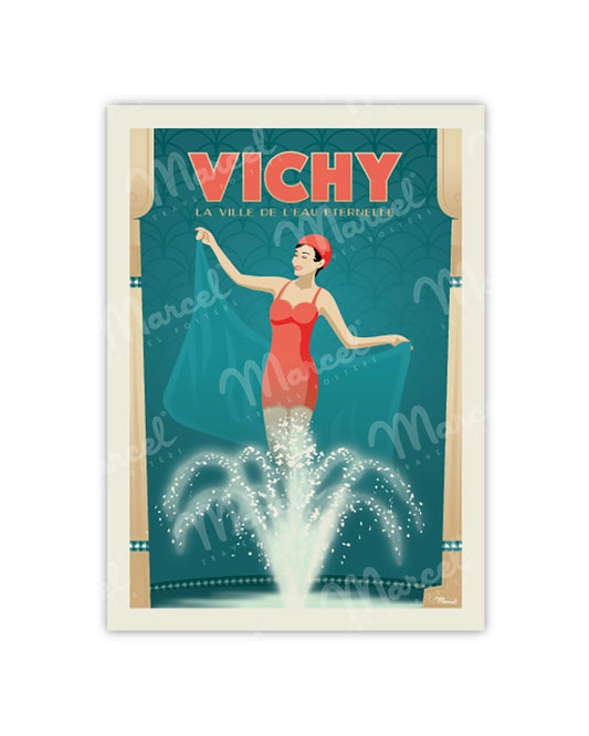 VICHY "Eternal Water" Postcard