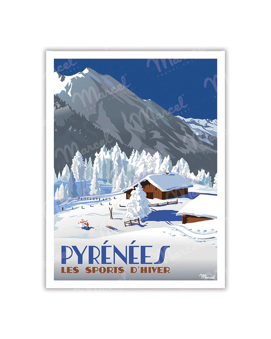 Postcard THE PYRENEES "High Altitude Chalets"