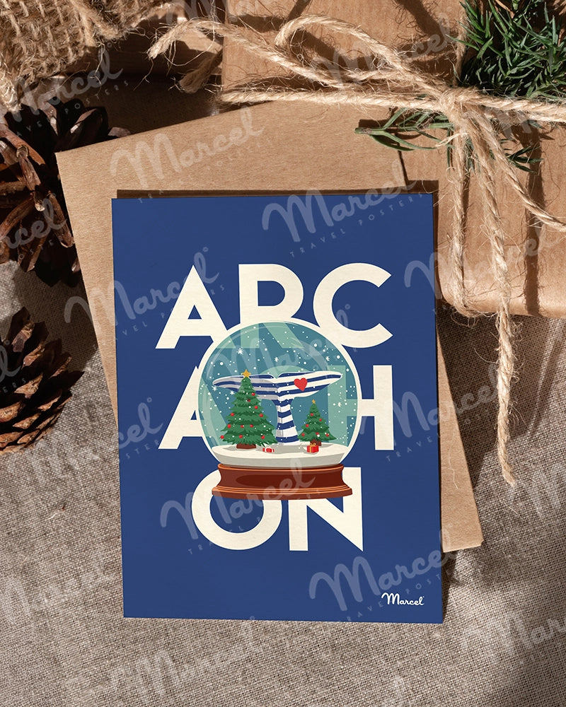 Carte Postale ARCACHON "Boule à neige"