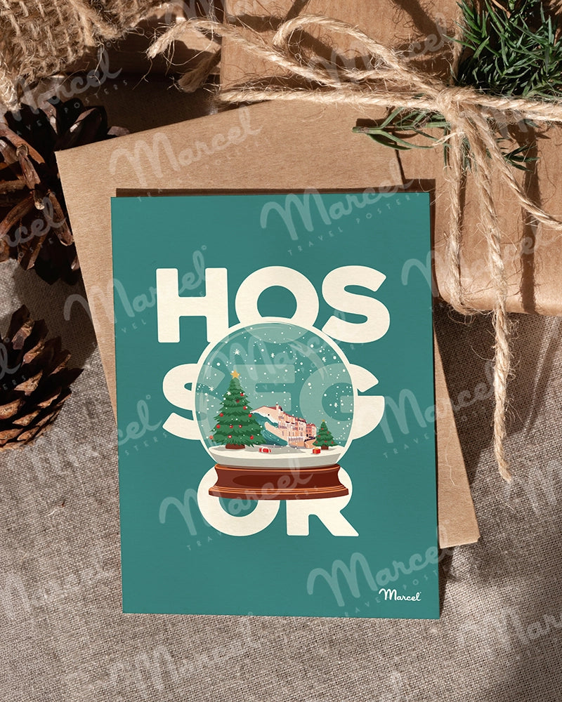 Carte Postale HOSSEGOR "Boule à neige"