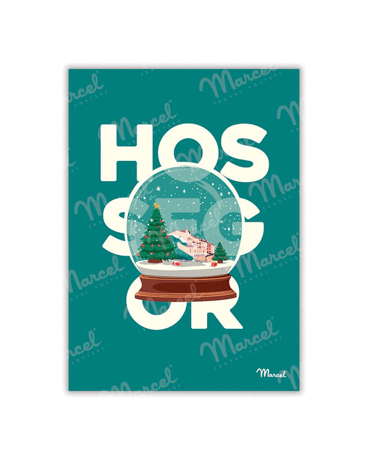 HOSSEGOR Postcard "Snow Globe"