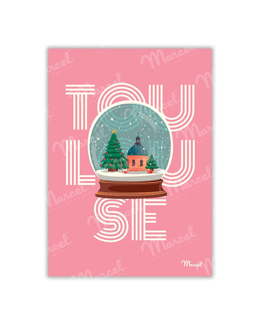 TOULOUSE Postcard "Snow Globe"
